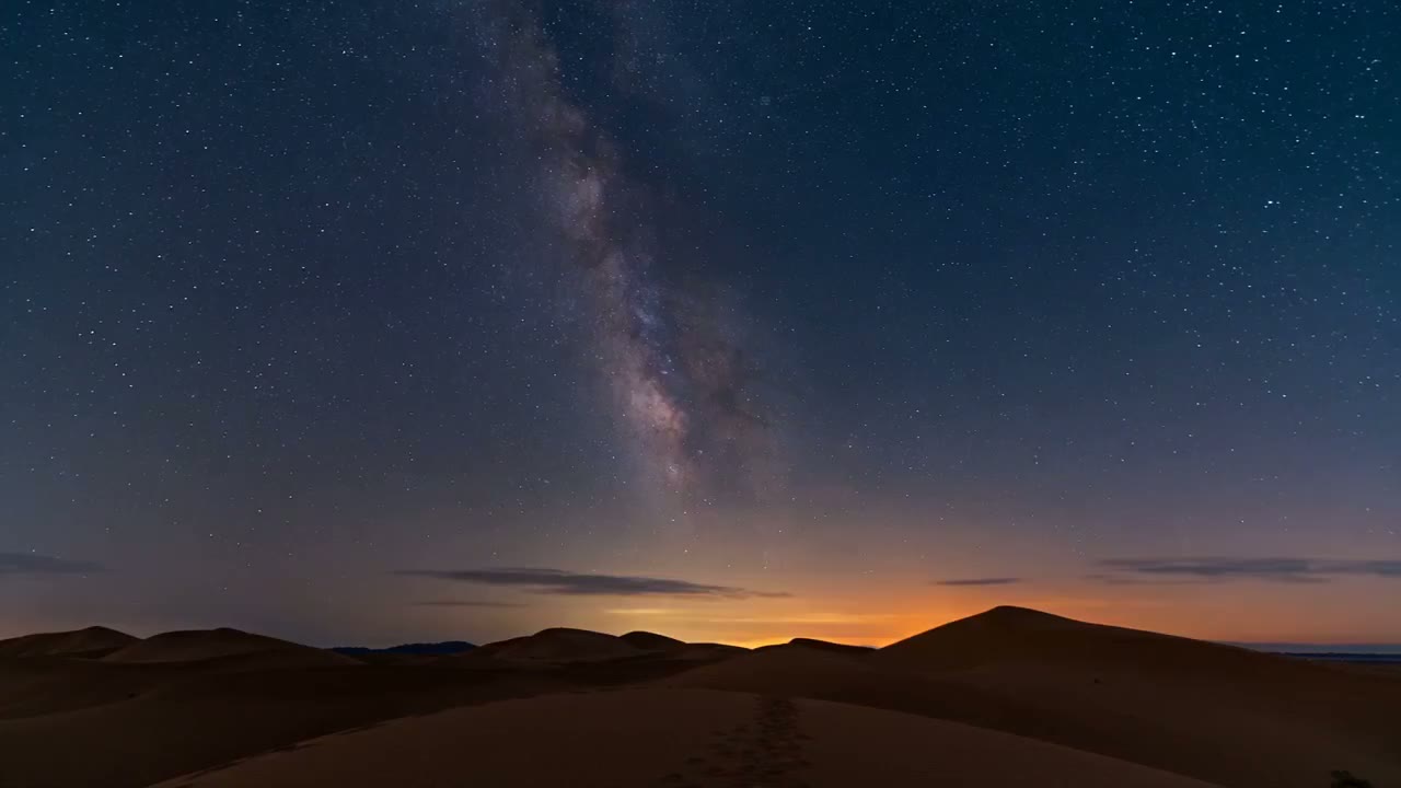 Desert night scene illustrating an AI video project